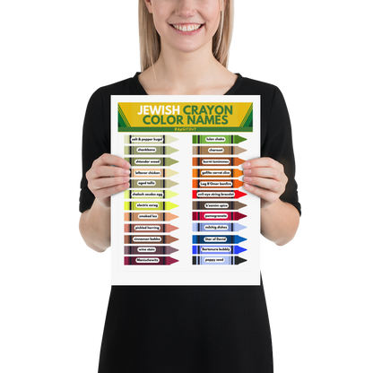 Jewish Crayon Colors Poster