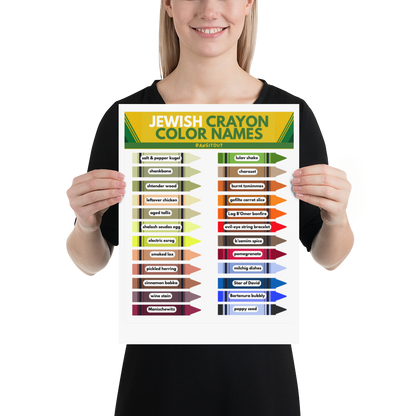 Jewish Crayon Colors Poster