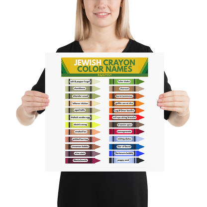 Jewish Crayon Colors Poster