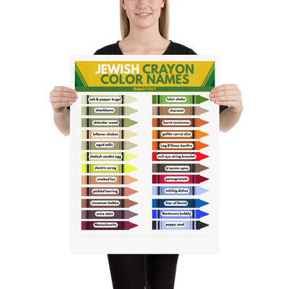 Jewish Crayon Colors Poster