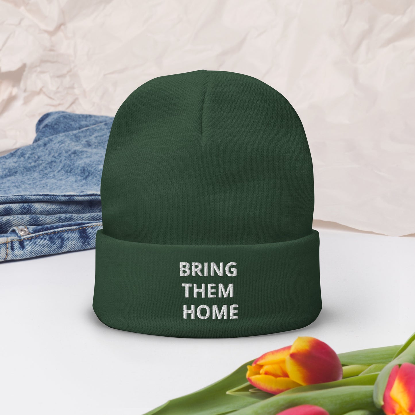 BRING THEM HOME Embroidered Beanie