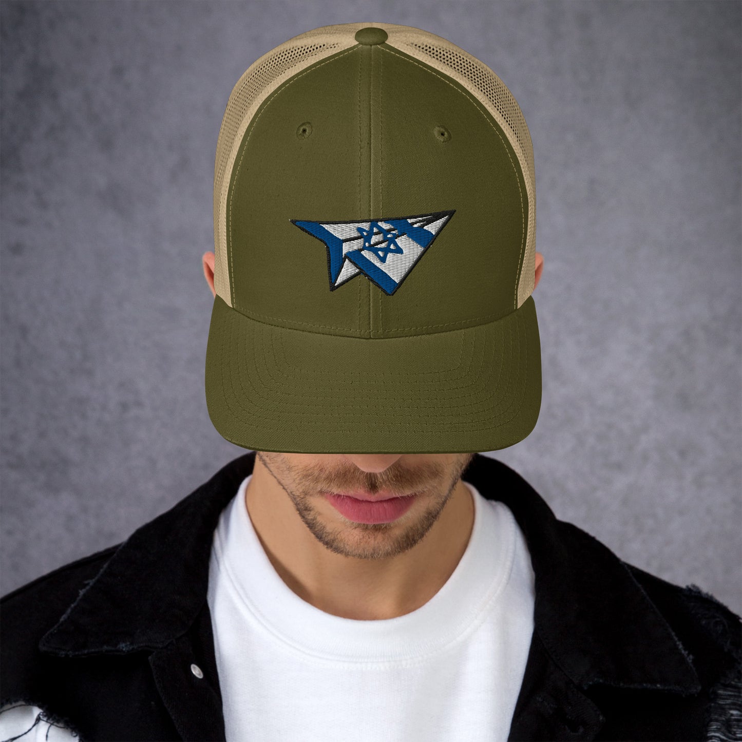 Israel Paper Airplane Trucker Cap