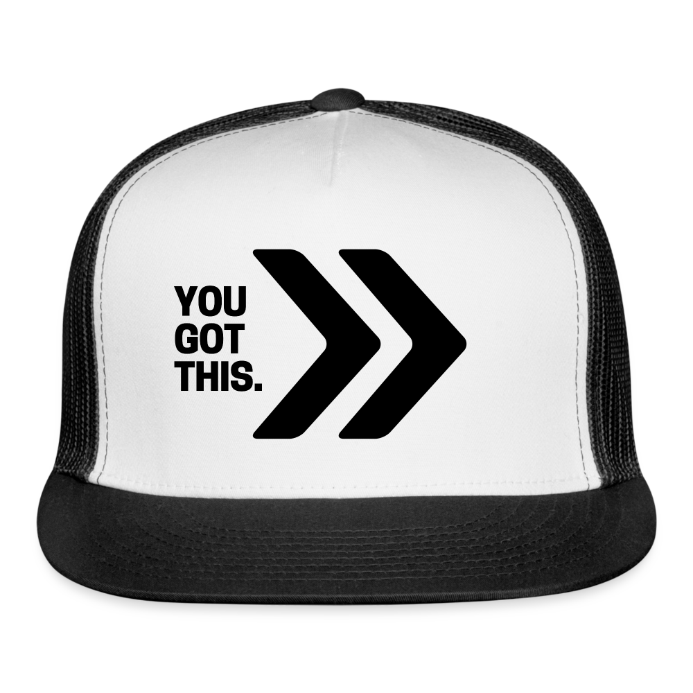 You Got This Chevron Trucker Cap - white/black